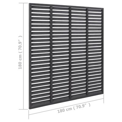 vidaXL Rešetkasta ograda od WPC-a 180 x 180 cm siva