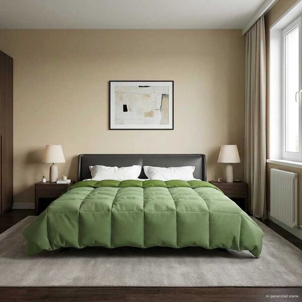 vidaXL Ljetni pokrivač &Scaron;onerisan Zelena 240 x 260 cm Mikrovlakna