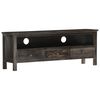 vidaXL TV ormarić crni 120 x 30 x 45 cm od masivnog drva manga