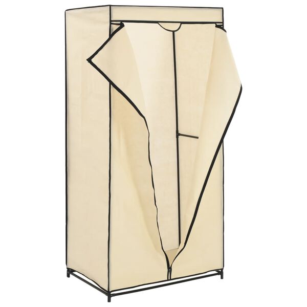 282439 vidaXL Wardrobe Cream 75x50x160 cm