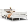 vidaXL Krevet s regalom z knjige bez madraca bijeli 120x190cm borovina