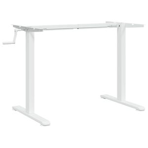 vidaXL Samostojeći okvir za stol bijeli (94-135)x60x(70-114) cm čelik
