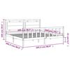 vidaXL Okvir za krevet s uzglavljem crni 200 x 200 cm od masivnog drva
