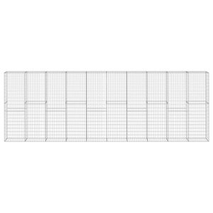 vidaXL Gabionski zid s poklopcima od pocinčanog čelika 600x30x200 cm
