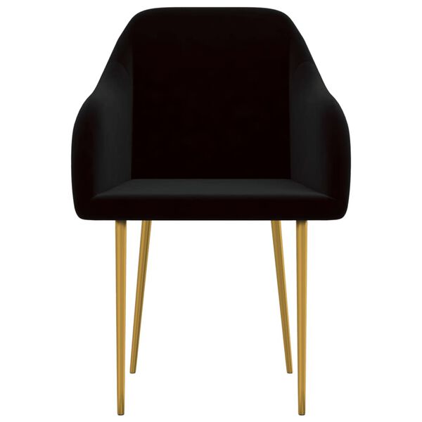 vidaXL Blagovaonske stolice 2 kom crne bar&scaron;unaste