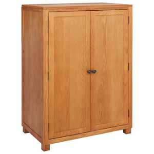 vidaXL Ormarić s pohranom Smeđa 80 x 50 x 115 cm Čvrsto Hrastovo Drvo