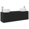 vidaXL Set ormarića za kupaonicu 3 kom. Crna 49,5 x 44,5 x 66 cm