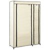 282424 vidaXL Folding Wardrobes 2 pcs Cream 110x45x175 cm Fabric