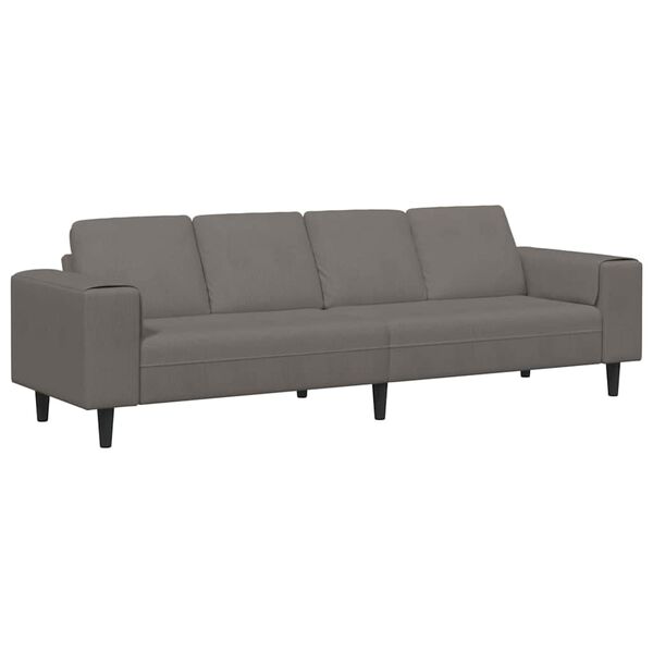 vidaXL Sofa s jastukom Svijetlo siva 250 x 77 x 76 cm Kordura tekstil