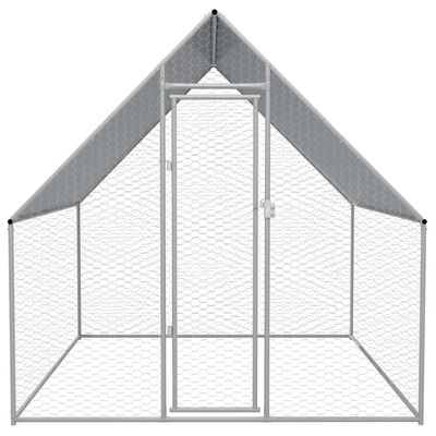 vidaXL Vanjski kavez za kokoši od pocinčanog čelika 2 x 2 x 1,92 m