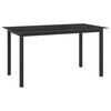 vidaXL Vrtni stol crni 150 x 90 x 74 cm od aluminija i stakla