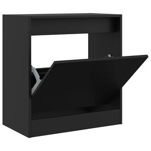 vidaXL Ormarić za cipele crni 60x34x63,5 cm od konstruiranog drva