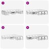 vidaXL Set vanjskih sofa s jastukom 11 pcs Prirodna i crna