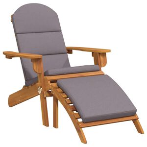 vidaXL Vrtna stolica Adirondack s osloncem za noge od drva bagrema