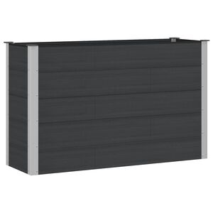 vidaXL Povi&scaron;ena vrtna gredica Crna 150 x 50 x 91 cm WPC i aluminij