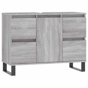vidaXL Kupaonski ormarić siva boja hrasta 80 x 33 x 60 cm drveni