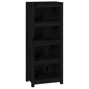 vidaXL Ormarić za knjige Crna 50x35x125,5 cm od masivne borovine