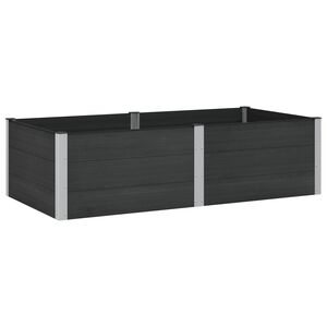 vidaXL Povi&scaron;ena vrtna gredica Crna 200 x 100 x 54 cm