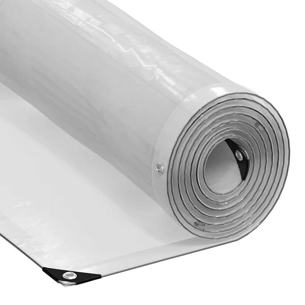 vidaXL Prozirna cerada s u&scaron;icama 5x10 m polietilen