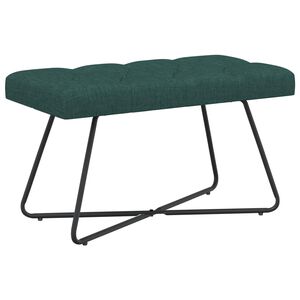 vidaXL Klupa s gumbastim tkanjem Tamnozelena 80 x 40 x 46 cm Tkanina