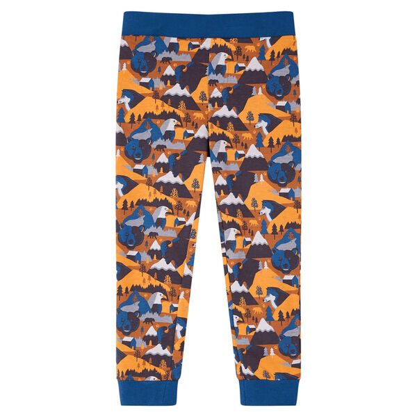 Dječja pidžama s dugim rukavima boja konjaka 128