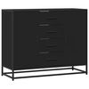 vidaXL Komoda crna 92x35x76 cm od konstruiranog drva