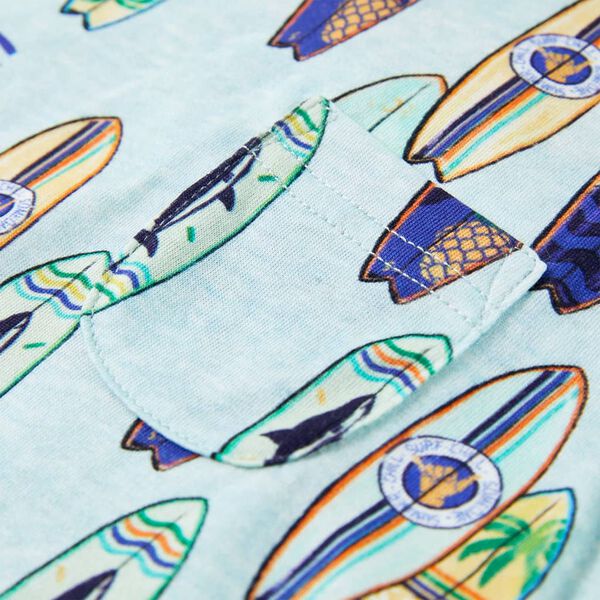 Dječja majica bez rukava nježnoplava pro&scaron;arana 140