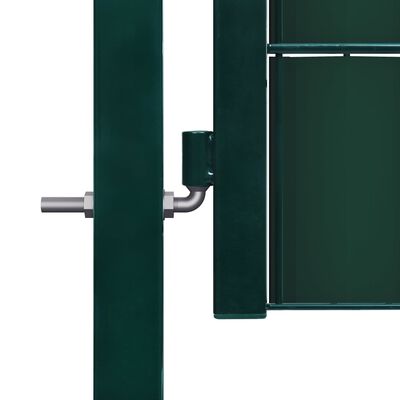 vidaXL Vrata za ogradu od PVC-a i čelika 100 x 81 cm zelena