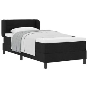 vidaXL Krevet s opruga kutije s madracem Crna 80 x 200 cm tkanina