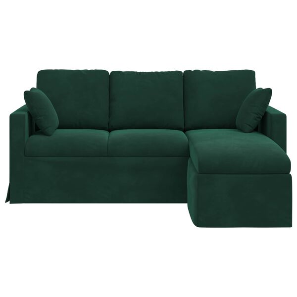 vidaXL Sofa Tamnozelena
