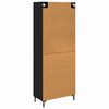 vidaXL Highboard s ladicama 2 pcs Crni hrast Konstruirano drvo