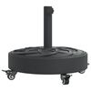 vidaXL Baza suncobrana s kotačima za stupove &Oslash; 38/48 mm 27 kg okrugla