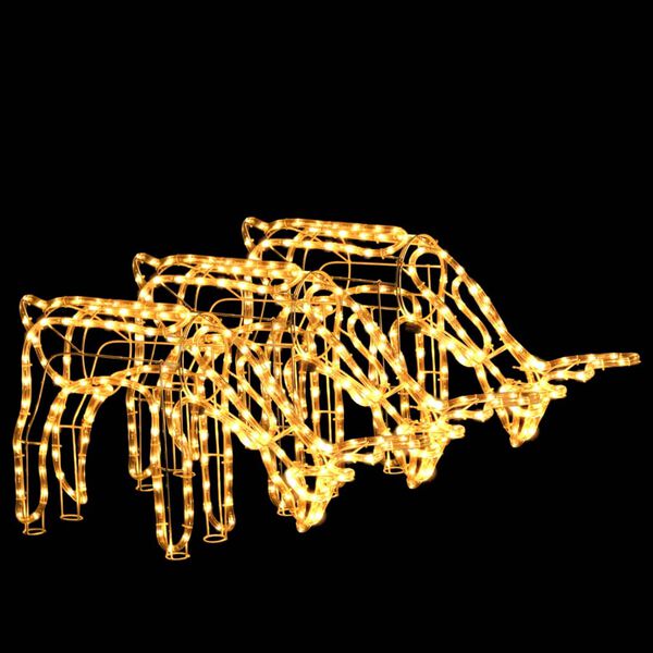 vidaXL Figure božićnih sobova 3 kom tople bijele 73 x 31 x 45 cm