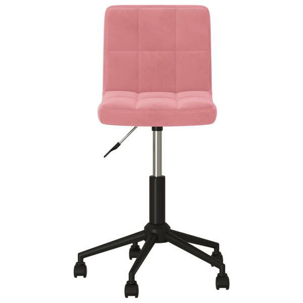vidaXL Okretne blagovaonske stolice 2 kom ružičaste bar&scaron;unaste
