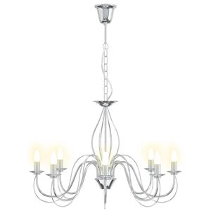 vidaXL Podesivi luster E14 Metal Krom &Oslash; 78 x 101 cm