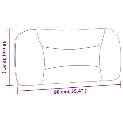 vidaXL Jastuk za uzglavlje krem 90 cm od tkanine