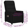 vidaXL Električna masažna fotelja od umjetne kože crna