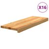 vidaXL Gazi&scaron;ta stepenice 16 kom svjetlosmeđi 70x25x2 cm masivna hrast