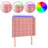 vidaXL LED uzglavlje ružičasto 93x16x118/128 cm bar&scaron;unasto