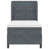 vidaXL Krevet s opruga kutije Tamno siva 200 x 100 cm Poliester