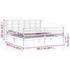 vidaXL Okvir za krevet s uzglavljem sivi 200 x 200 cm od masivnog drva