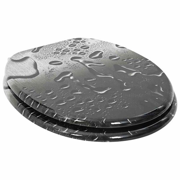 vidaXL Toaletna sjedala s mekim zatvaranjem Sivi 44 x 38 cm MDF ploča