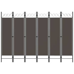vidaXL Sobna pregrada sa 6 panela antracit 240 x 180 cm