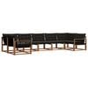 vidaXL Set vanjskih sofa 7 kom. Prirodna i crna
