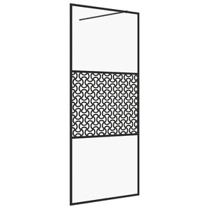 vidaXL Pregrada za tu&scaron;iranje s prozirnim staklom ESG 80 x 195 cm crna