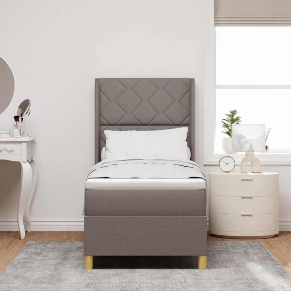 vidaXL Krevet s opruga kutije Sivo-smeđa 80 x 200 cm tkanina