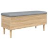 vidaXL Klupa za pohranu boja hrasta 102x42x46 cm od konstruiranog drva