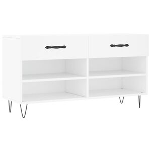 vidaXL Klupa za cipele bijela 102 x 35 x 55 cm od konstruiranog drva
