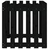 vidaXL Vrtna sadilica s izgledom ograde crna 60x60x60 cm od borovine