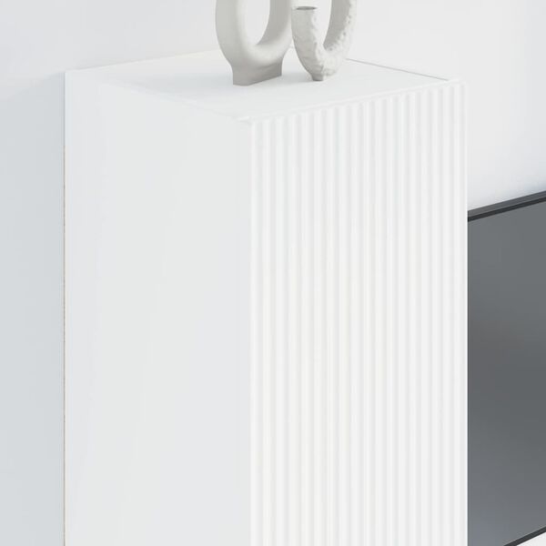 vidaXL TV zidni ormar 2 pcs Bijelo 30 x 31 x 80 cm Konstruirano drvo